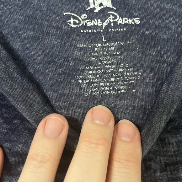 Grayish/Blue Burnout Walt Disney World Tee, Size Large - Picture 3 of 3